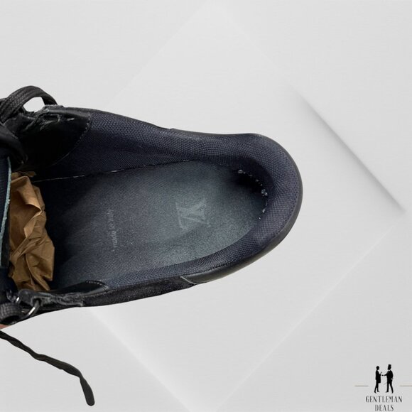 Louis Vuitton LV Trainer Sneakers  Black Suede Mens 9 LV 10.5 US Authentic - Picture 7 of 10